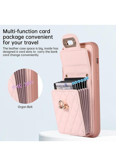 İphone 13 Pro Max İçin Kart Tutucu Deri Telefon Kılıfı Çok Renkli