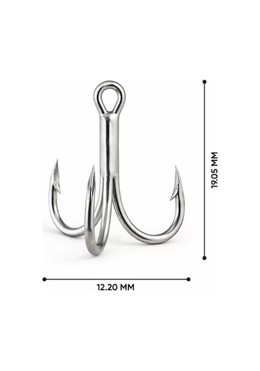 Üçlü İğne - Nikel Üçlü Kanca - Fishack 3210 - 10 Adet - No: 6