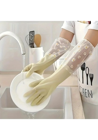 Trendooze Gaojunshop01 Dayanıklı Mavi Pvc Eldiven, Mutfak Temizliği Eldiveni