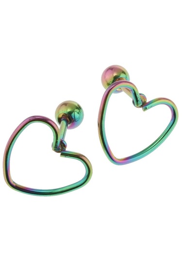 Homyl 10 Adet 16g Yıldız Şekli Küpe Dil Çok Renkli