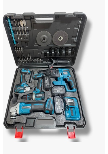 Melzo Germany MLZ5678 4'lü Matkap Seti Mavi/Siyah