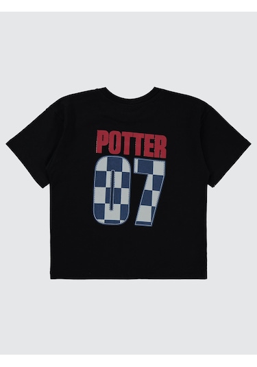 Harry Potter Erkek Çocuk Tişört 6-9 Yaş Siyah Siyah