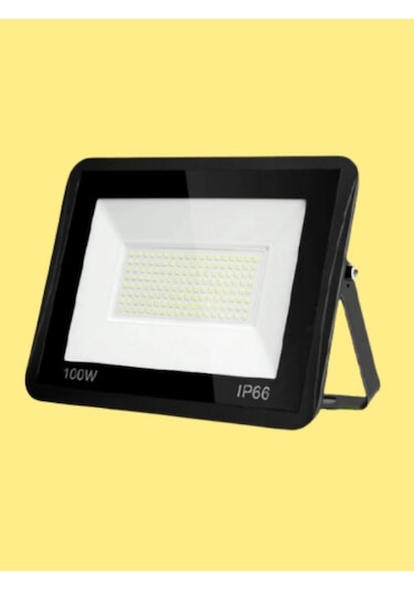 100 Watt Siyah Slim Kasa 3000k Günışığı Ip65 Led Projektör