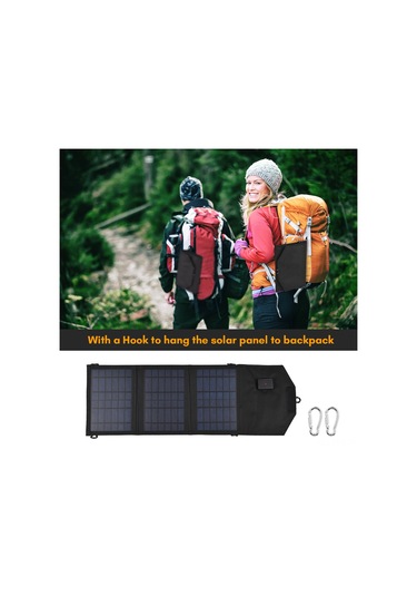 Hfambition 10.5w Çok Kristal Silikon Güneş Paneli, Usb Çıkışlı, 3 Katlı, Taşınabilir Güneş Şarj Cihazı 2a, 5v