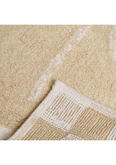 Evidea Soft Palm Tufting Banyo Paspası - Bej - 60x90 Cm Bej