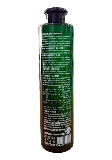 Revola Expret Biberiye İçerikli Paraben Tuz Silikon İçermeyen Vegan Şampuan 500 Ml Yıpranmış