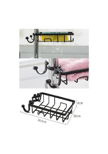 Periboia Musluğa Sabitlenen Çelik Bulaşık Süngeri Katı Sabun Tut