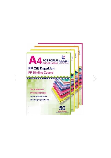 Mapi A4 Pp Opak Kapak (kum Desen) 550 Mikron Siyah 50 Adet 204270