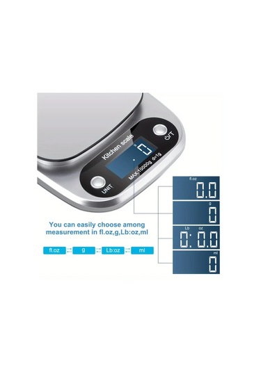 Honeybeeshop Hotu Hassas Dijital Mutfak Terazisi 0.1 G 5 Kg Dört Ölçü Birimi Pişirme Yemek Yapma İçin Temel Mutfak Aksesuarı -