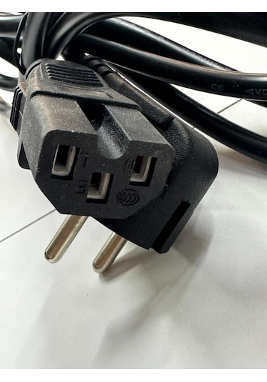 1.8 Metre Oluklu Power Kablo C15 Power Kablo 3x0.75 Mm Power Kablo