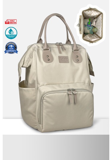 Paris X Pro Kadın Ve Anne Bebek Bakım Sırt Çantası Beıge Bej