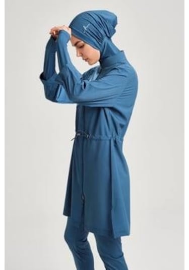 Haşema 3079 Petrol Mavisi Anadolu Koleksiyonu Parmak Geçirme Detaylı Jileli 5 Parça Tesettür Mayo Takımı Çok Renkli Haşema 3079 Petrol Mavisi Anadolu Koleksiyonu Parmak Geçirme Detaylı Jileli 5 Parça Tesettür Mayo Takımı Çok Renkli