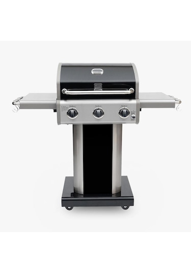 Kenmore Gazlı Barbekü 3 Ocaklı Siyah - Metal Siyah Çelik