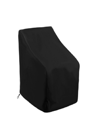 Geekyou Oxford Kumaş Bahçe Sandalye Kılıfı, Su Ve Toz Geçirmez, Uv Koruyucu, Çekmeceli, 64x64x120/70cm, Siyah-dışarı Gümüş-içeri Siyah