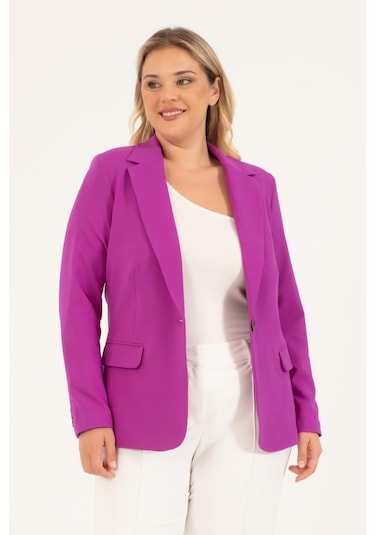 Astarlı Blazer Ceket-fuşya Fuşya