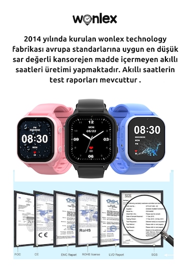 Wonlex KT19 Android 4G Sim Kartlı Akıllı Çocuk Takip Saati (Distribütör Garantili)