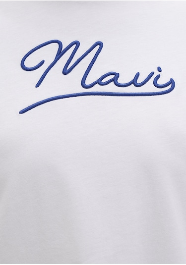 Mavi - Mavi Jeans Baskılı Beyaz Tişört 1612421-620 Beyaz