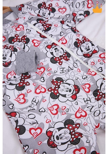 Begisa Elyaf Dolgulu 2.5 Tog Mickey Desen Çocuk Uyku Tulumu Çok Renkli