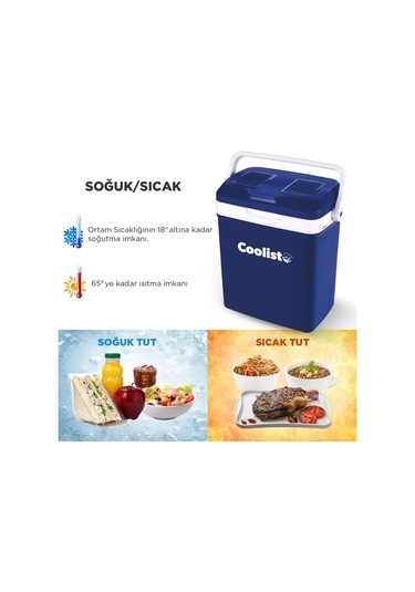 Coolist Clt18 12volt/220volt Ac/dc 18 Litre Sıcak/soğuk Oto Buzdolabı Fr Clt18