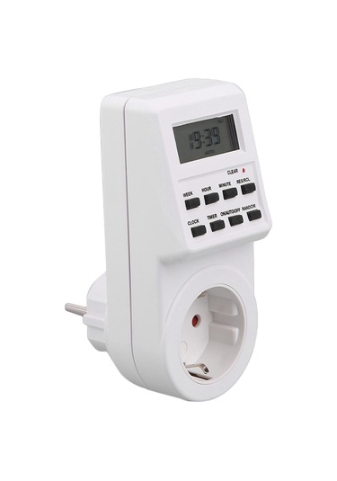 Yuntech01 Evler İçin Akıllı Zamanlayıcı Prizi - Lcd Ekranlı, 230v 16a, Kesin Zaman Kontrolü, Avrupa Standartı