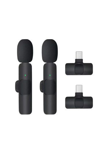 Mufunye Paket Kablosuz Yaka Mikrofonu-tip-c İçin