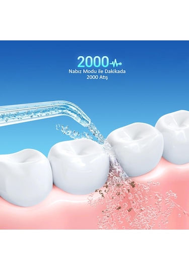 Valkyrie Şarj Edilebilir Taşınabilir Ağız Duşu 280ml Diş Protez Bakım Cihazı Gündelik Kullanım