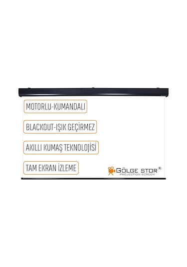 Gölge Stor En150cm Boy160cm Projeksiyon Perdesi Motorlu Hd 4k 8k