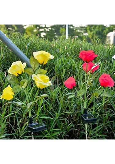 Tongxida Güneş Simülasyonu Gül Çiçek Işıkları Renkli Bahçe Çim Işıkları Rastgele Renk Teslimatı Diğer Diğer