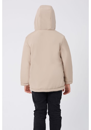 Erkek Çocuk Taş Içi Kürklü Su Ve Rüzgar Geçirmez Kapüşonlu 3 Cep Kışlık Mont & Kaban & Parka Taş