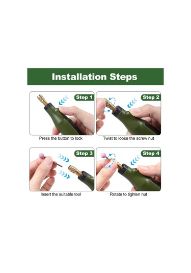 Suofeng 5 Hızlı Mini Döner Alet Seti, 34 Parça Aksesuarlı Çok Amaçlı Gravür Ve Parlatma Aleti, Dıy El İşleri İçin