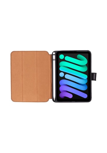 Standy Leather İpad Mini 2024 Case Kapaklı Kılıf
