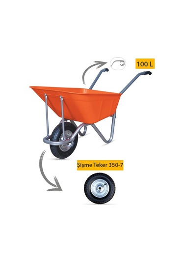 Kanat Megaplast El Arabası -100 Litre