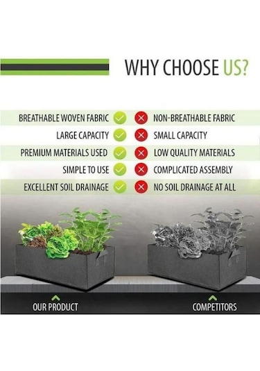 Yeşil Kumaş Yükseltilmiş Bahçe Yatağı Kare Keçe Bahçe Çiçek Yetiştirme Çantası Sebze Bit Dikme Çantası Ekici Pot Saksılar 55796873