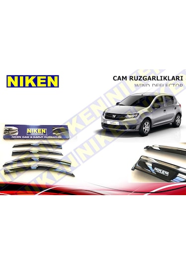 Dacia Sandero Stepway Kromlu Cam Rüzgarlığı Niken 2013 Sonrası
