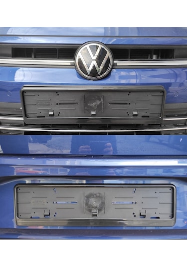 Takmatik Siyah Geniş Çıtalı Oto Plakalık 2 Adet Ön Ve Arka