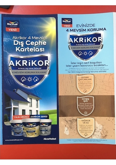 Marshall Akrikor Silikonlu+Akrilik Su Bazlı Dış Cephe Boya 7.5 Lt