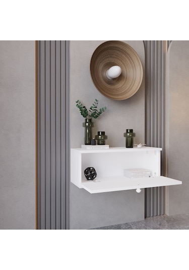 Melura Home Melura Dresuar %100 Mdf Kapaklı Duvara Monte Beyaz
