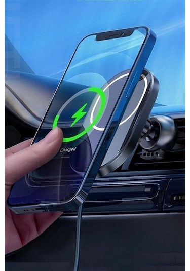 Buffer 15w Mıknatıslı Takılabilen Hızlı Şarj Tüm Cihaz Ve Araçlara Uyumlu Araç İçi Şarj Cihazı -m11
