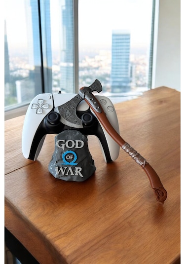 God Of War Ps4 / Ps5 Kol Tutucu Stand Joystick Standı Ragnarok Mavi