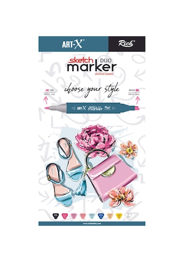 Art-x Sketch Marker Çift Taraflı Kalem No:286