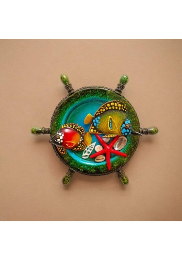 Deniz Temalı Dekorasyon İçin Eşsiz Dümen Ve Zarif Balık Süsü