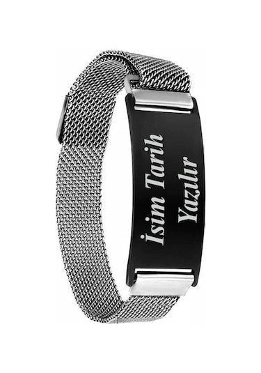 Spotify Şarkı Kodlu Hasır Kordonlu Çelik Erkek Bileklik scb10c Çok Renkli