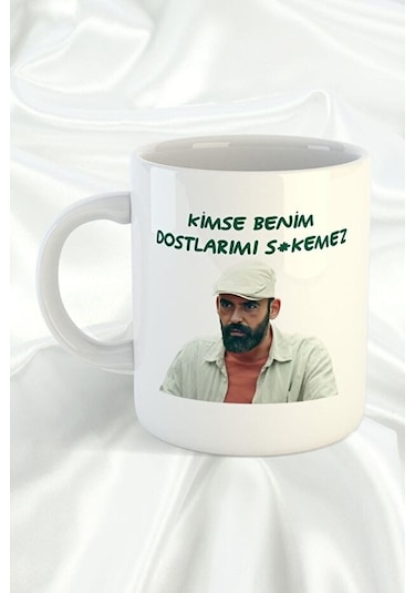Ilkkan Kimse Benim Dostlarımı Kupa Bardak Beyaz