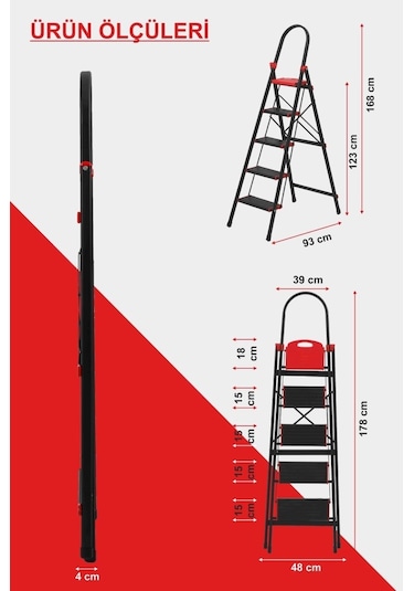 Devecioğlu 5 Basamaklı Star Geniş Basamaklı Merdiven