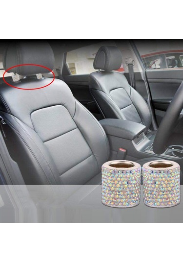 4 Adet Araba Kristal Kafa Yastık Değiştirilmiş Dekorasyon Peacock Blue