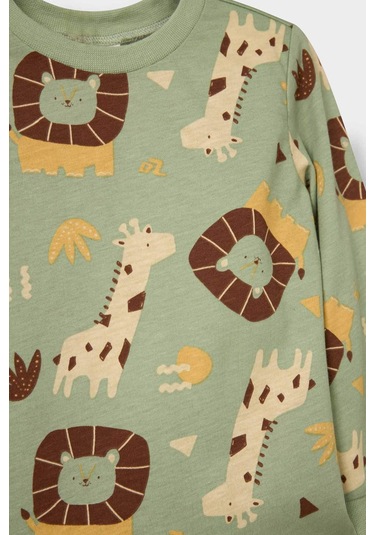 Defacto Erkek Bebek Pijama Takımı Safari Baskılı Uzun Kollu Penye Üst Uzun Alt G4402a525wngn270 Yeşil-gn270 Defacto Erkek Bebek Pijama Takımı Safari Baskılı Uzun Kollu Penye Üst Uzun Alt G4402a525wngn270 Yeşil-gn270
