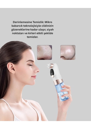 Çok Fonksiyonlu Cilt Bakım Cihazı Siyah Nokta, Gözenek Ve Akne Temizleyici
