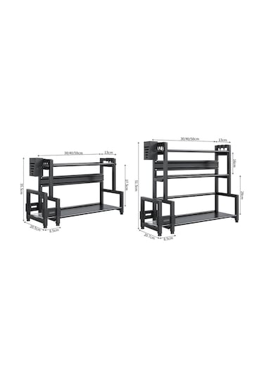 Sones Çift Katmanlı 30 Cm Mutfak Çok Amaçlı Raf Ev Tezgahı Baharat Depolama Rafları Diğer