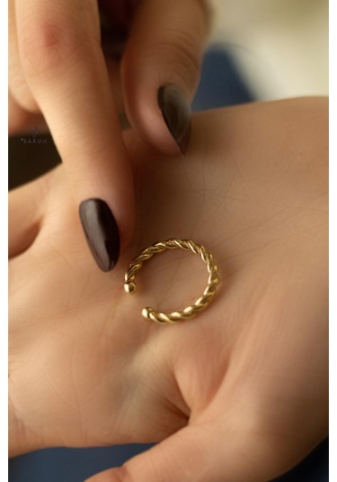 Yuvarlak Burma Model Halat Sarı Renk 925 Ayar Ayarlanabilir Gümüş