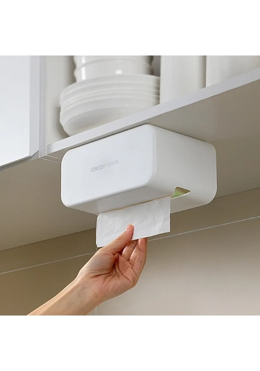 Yeşil Duvara Monte Doku Kutusu Yan Yönlü Açık Tip Kağıt Tutucu Ofis Peçete Konteyner Bebek Mendili Kağıt Saklama Kutusu Doku Organizatör